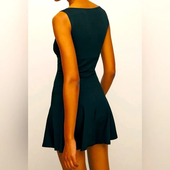 NWT Reformation Mayve Knit Dress black cotton small - Picture 7 of 10